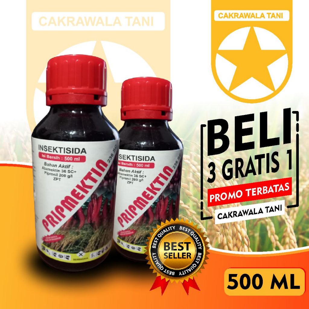PRIPMEKTIN 236 SC 500ML/ABAMEKTIN/ABAMECTIN/FIPRONIL/PROMO/GROSIR/ABACEL/FILIA/AMISTARTOP