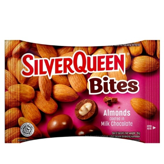 

SilverQueen bites milk chocolate almond 30 gr