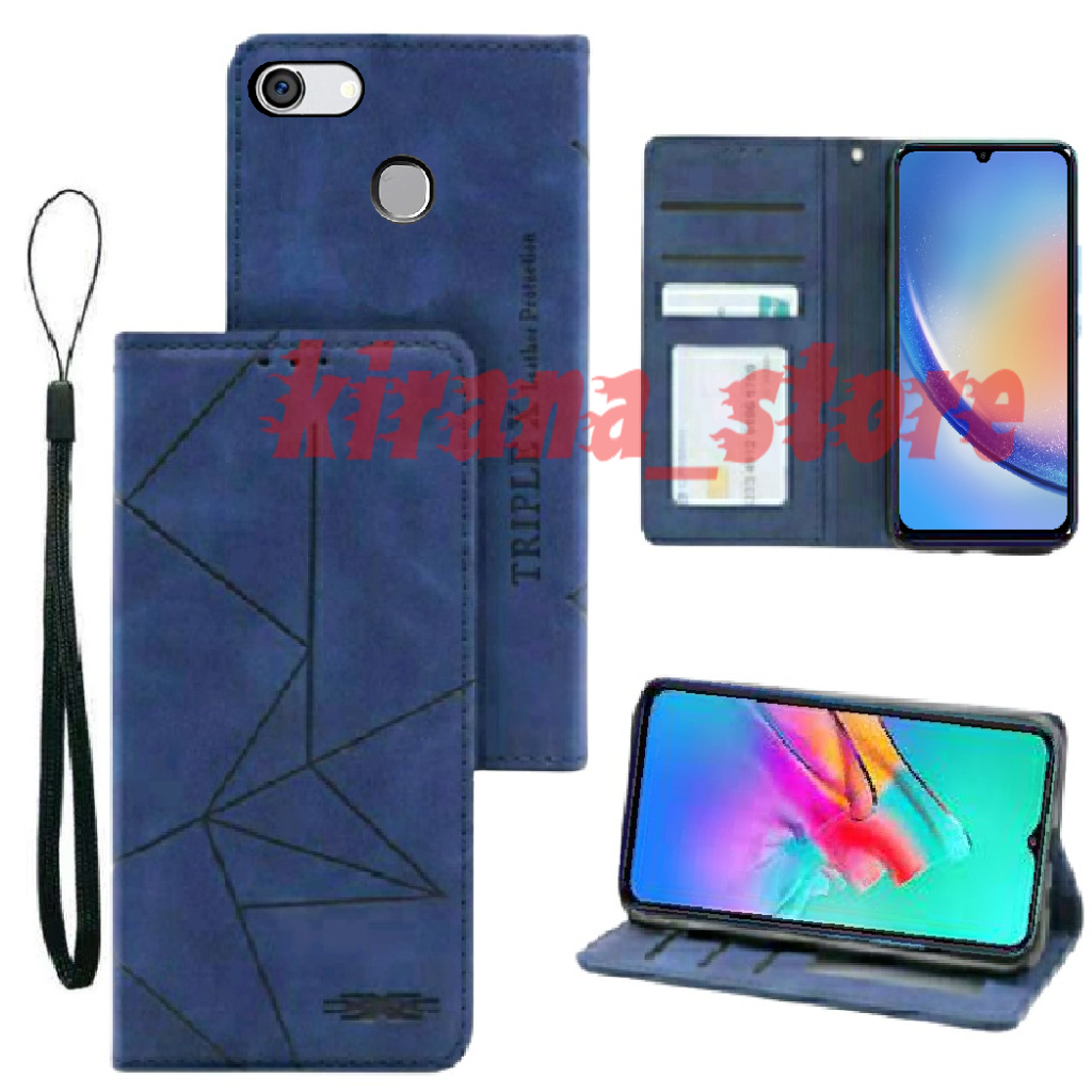 Case Dompet HP Flip Kulit Motif Wallet Cover untuk XIAOMI REDMI NOTE 5A XIAOMI REDMI NOTE 5A PRIME