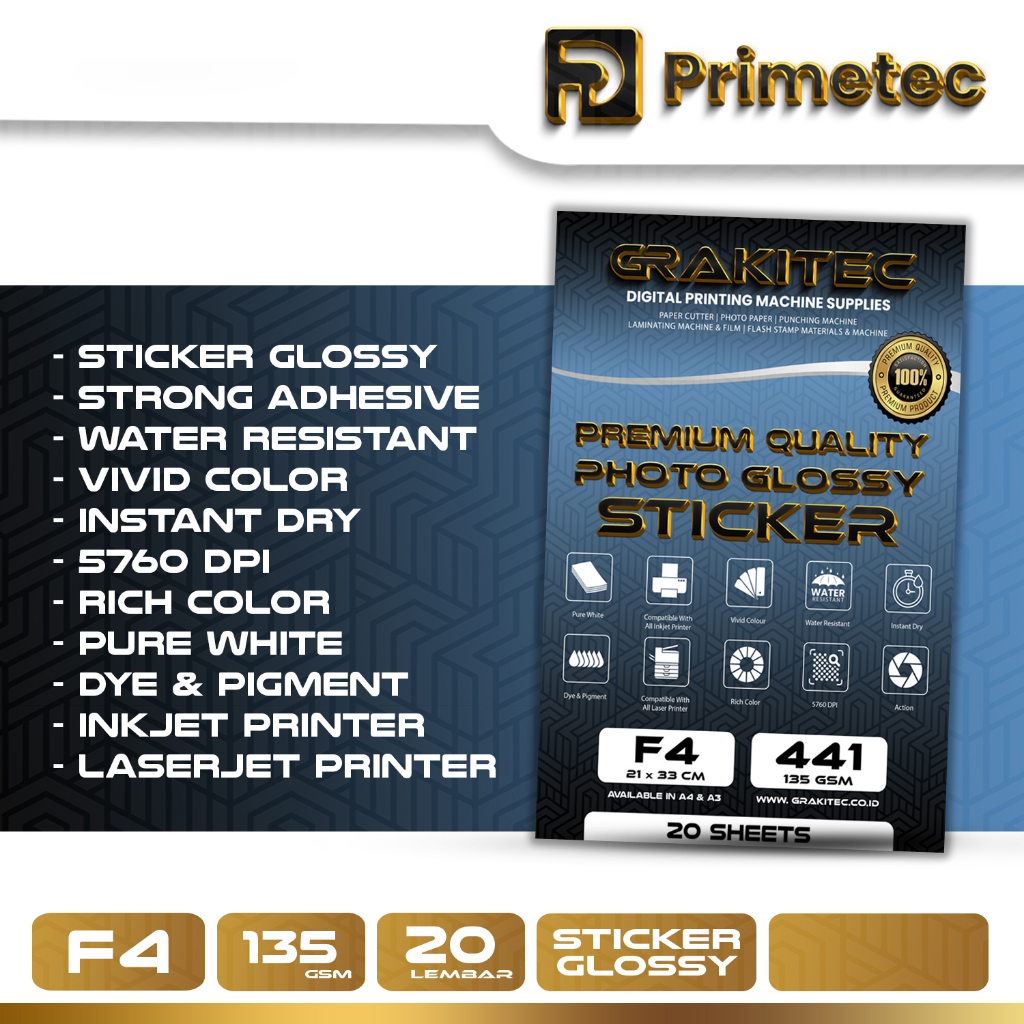 PROMO Sticker Glossy Photo Paper A4 - Glossy Photo Sticker Paper Isi 20 Lembar ( Kertas Foto Sticker