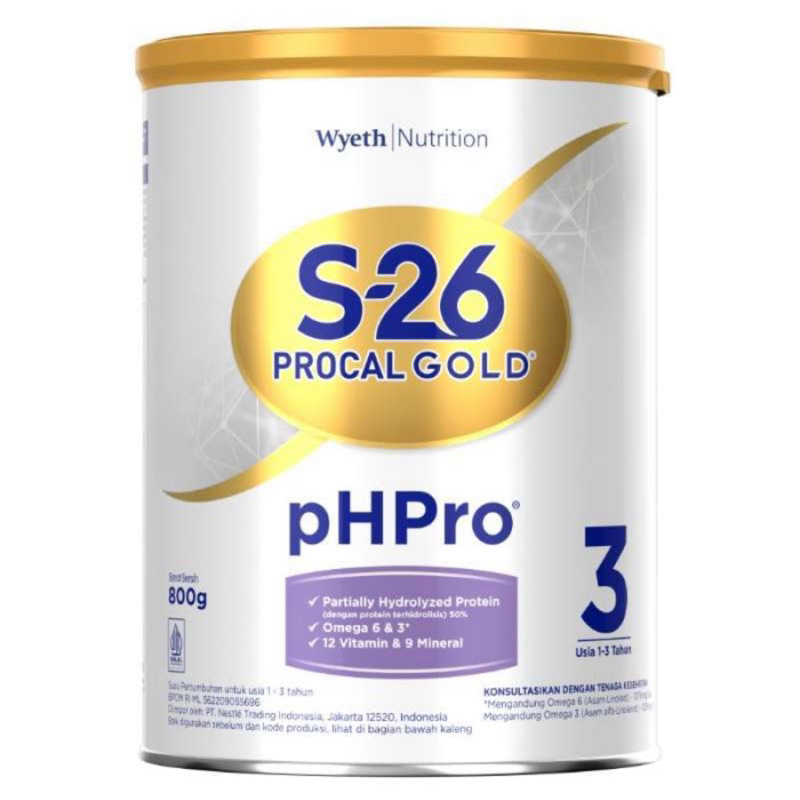 

S26 Procal Gold pH Pro Tahap 3 1-3 Tahun 800gr