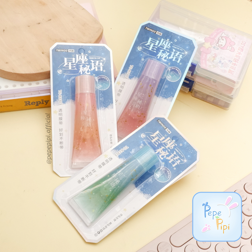 

Tip-X Kertas Twingo Odol TG-B3303 Rasi Bintang Correction Tape Roll Tipe x Tipex Tip x Tip-ex Pita Penghapus Pulpen