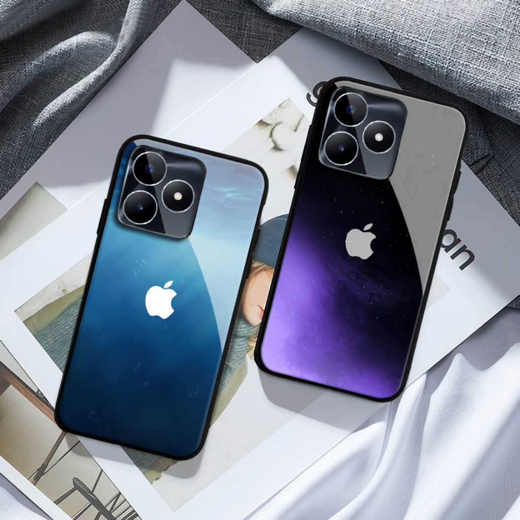 (GC 164) Softcase Kaca Realme C53 C51 - Kesing hp Realme C53 C51 - Case Cantik Realme C53 C51 - Case