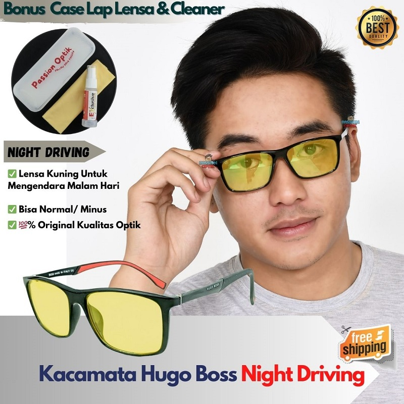 Sunglasses Boss Lensa Kacamata Sunglasses Boss Lensa Kuning Mengemudi Malam Night Driving Vision Len