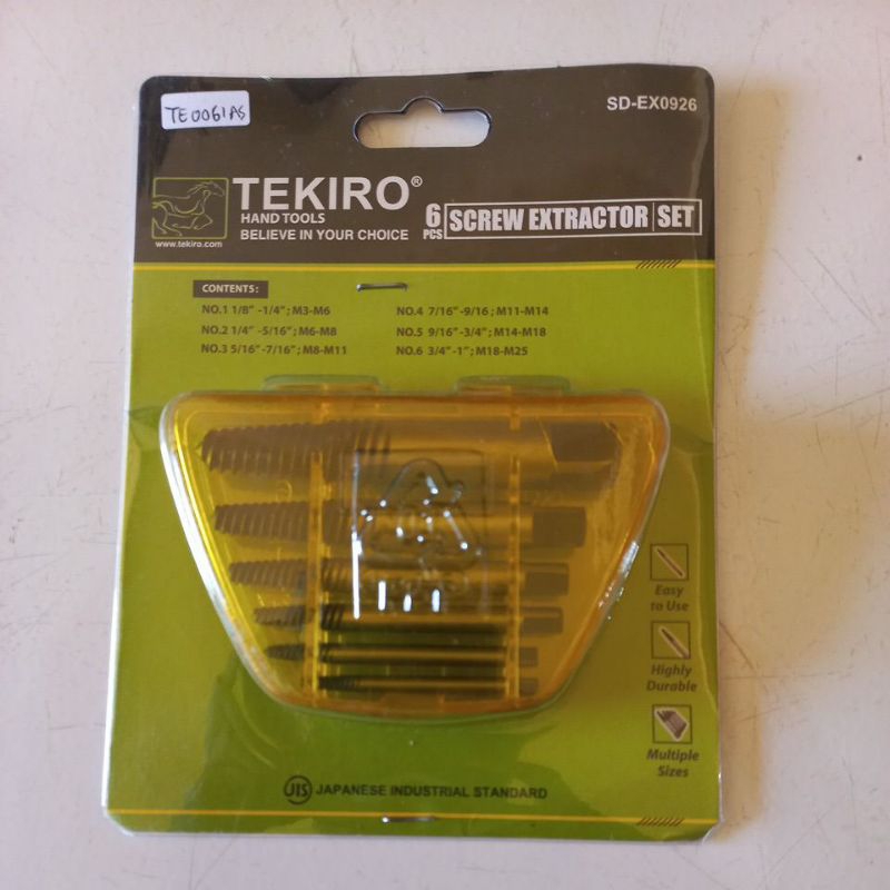 Tekiro Screw Extractor Set 6 Pcs