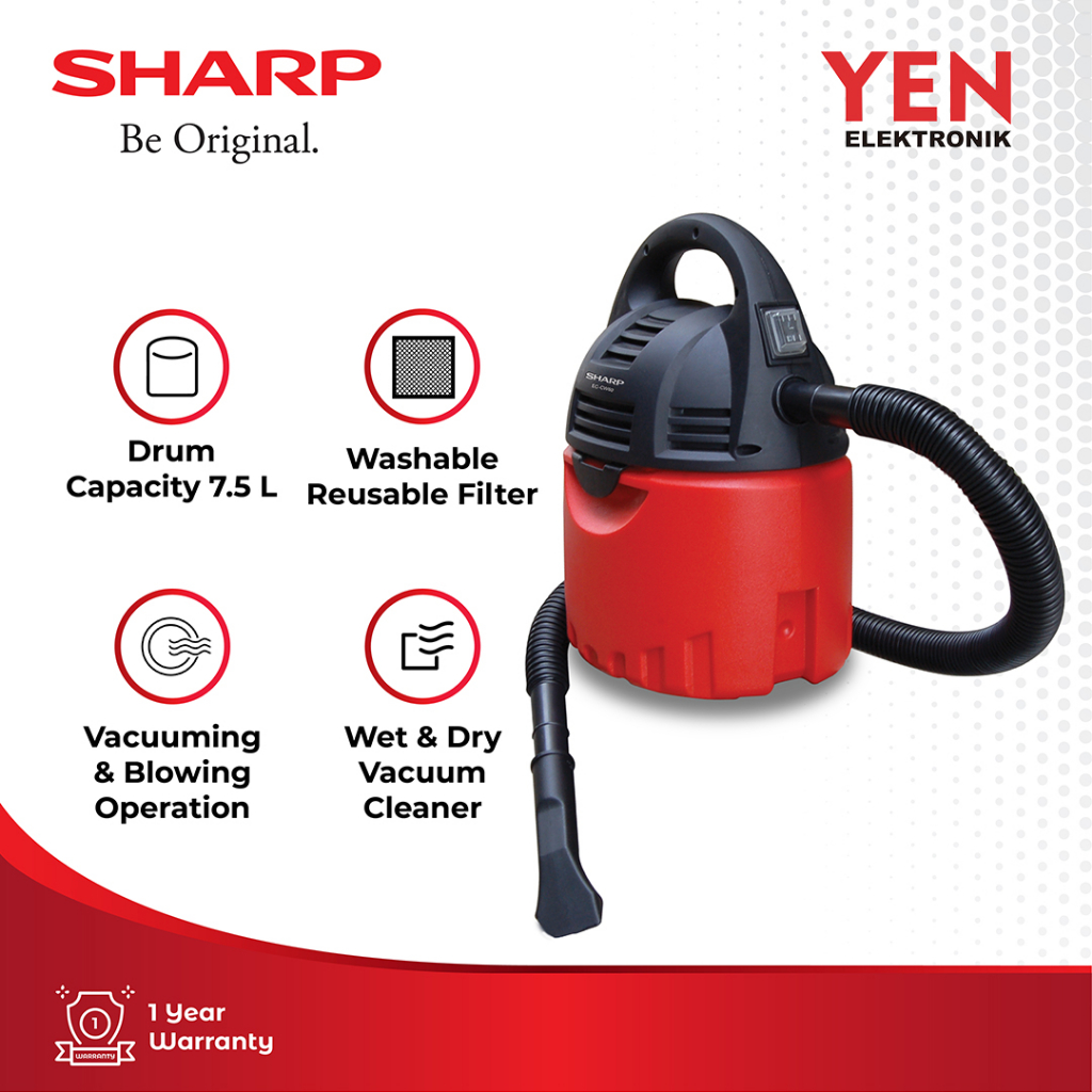 Sharp Vacuum Cleaner EC-CW60 Red 600 Watt