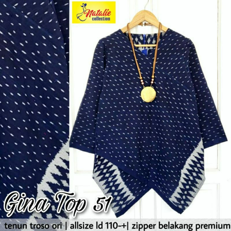 syafaluna blouse by natalie || tenun troso ori ld 110