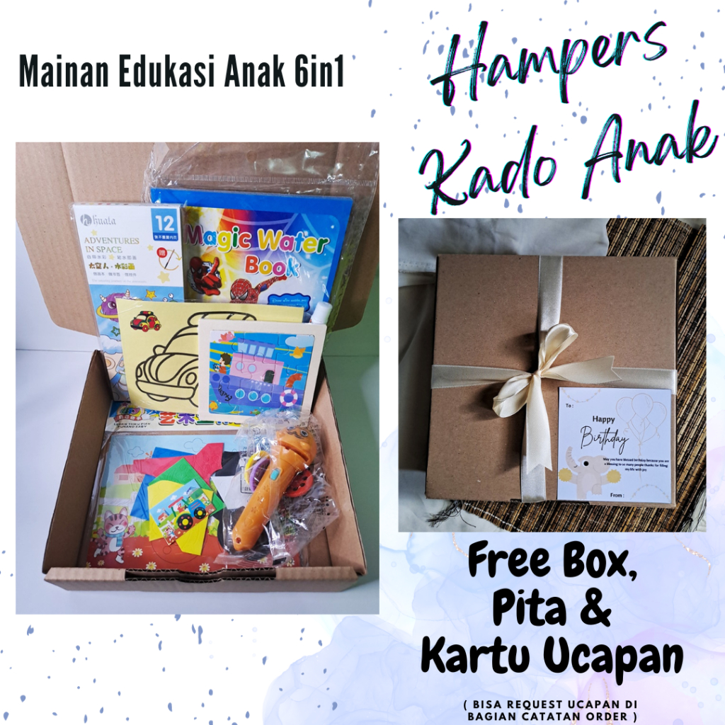 Hampers Kado Mainan Aktifivas Kado Anak Ulang Tahun - Set Gift Hadiah Anak Ultah SNI Usia 1 tahun ke