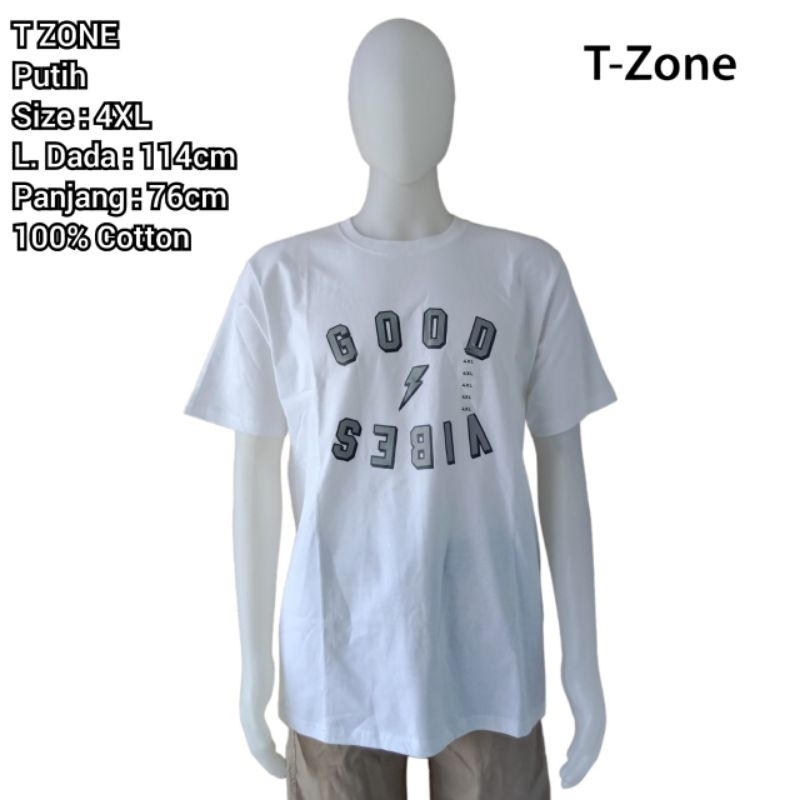 Kaos T-Zone Jumbo Big Size Kaos Katun Combed Branded
