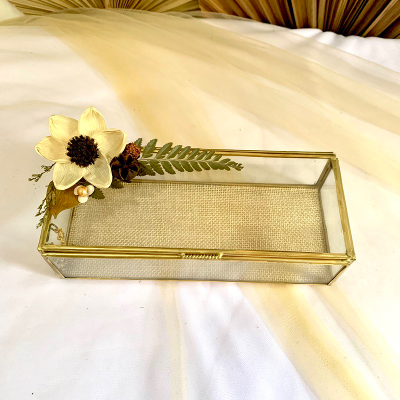 fistore | Box Rustic | Kotak Terarium Kaca | Mahar Rustic | Seserahan Kotak Kaca