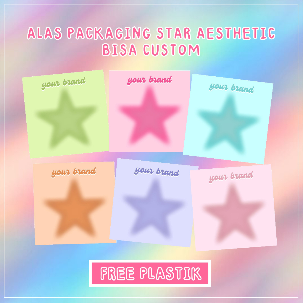 

ALAS PACKAGING STAR AESTHETIC VER. | ALAS PACKING BISA CUSTOM | Alas Packaging Gelang Cincin Kalung Freebies