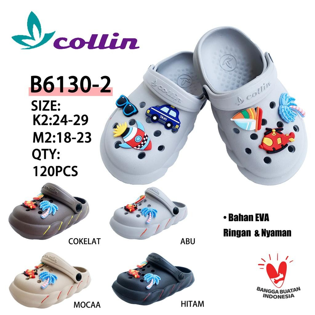 Sandal Anak Slop Baim Bakpao Anak Collin Space Rocket Murah