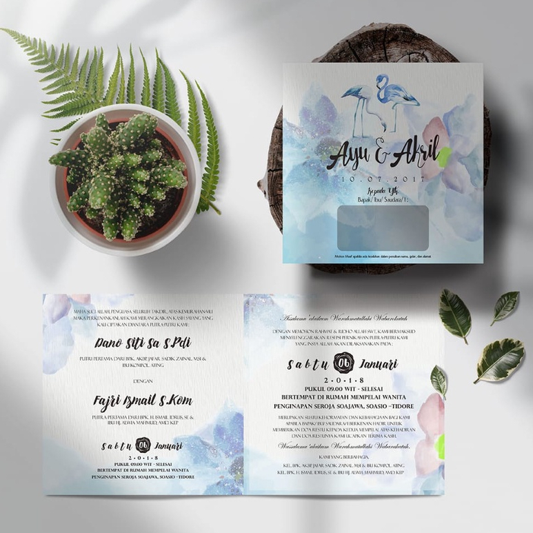 BLANGKO UNDANGAN | UNDANGAN PERNIKAHAN LIPAT | UNDANGAN SIMPLE UNIK | UNDANGAN NIKAH SIMPLE MURAH | 