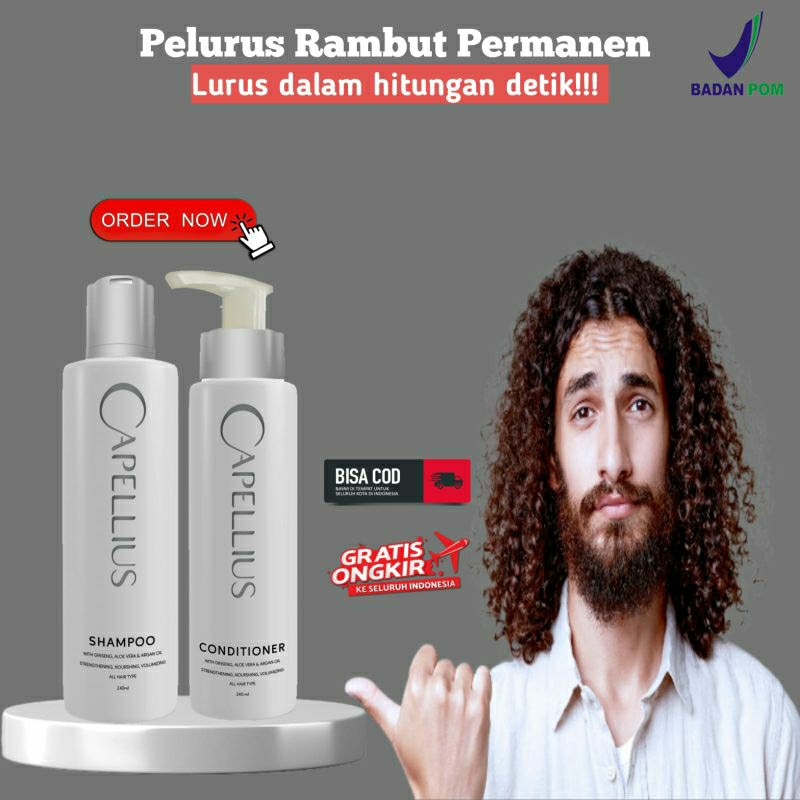 CAPELLIUS SHAMPOO & CONDITIONER | PAKET PELURUS RAMBUT | PELURUS RAMBUT PRIA | PELURUS RAMBUT WANITA