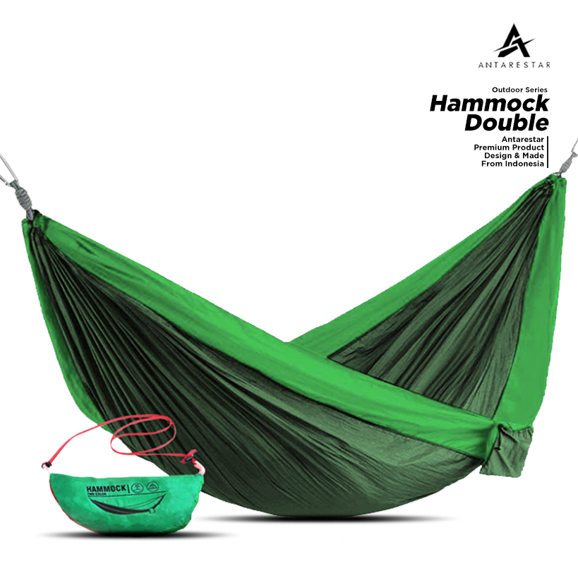 ANTARESTAR Official - Hammock Double Ayunan Gantung Kombinasi 2 Warna Tempat Tidur Ayunan Kasur Gant