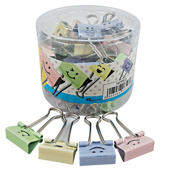 

Apik! 40pcs BINDER CLIP JOYKO 107/ KLIP WARNA / KLIP KECIL / PEN JEPIT KERTAS WARNA