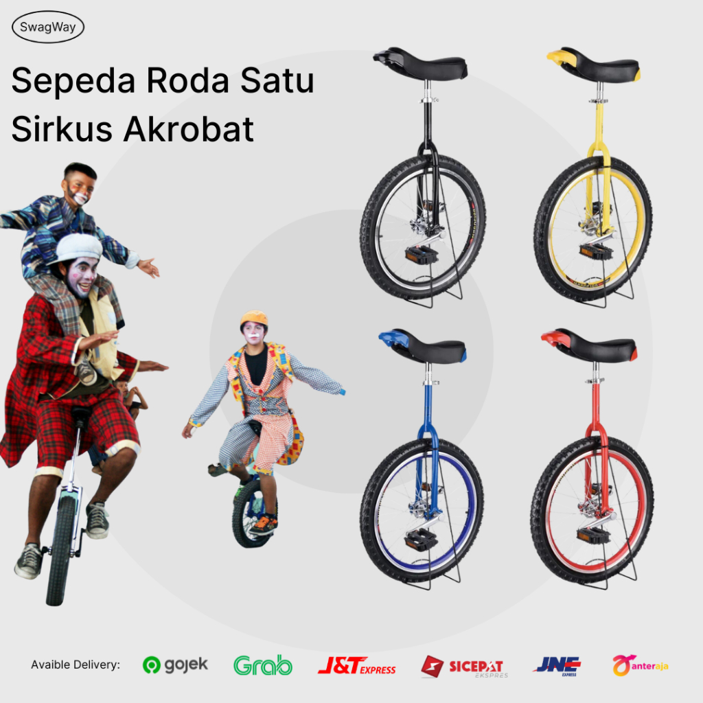 sepeda roda satu 1 sirkus badut unicycle wheel circus 20 inch 20"