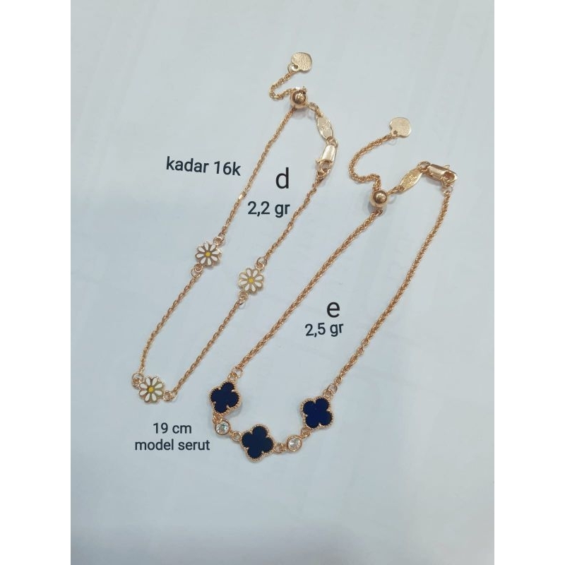 Gelang Serut Emas kadar 16k