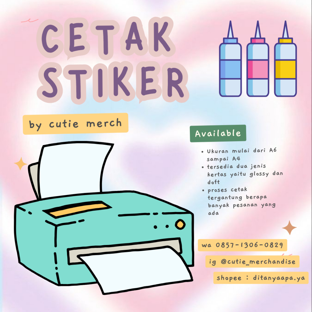 

[BISA COD] CETAK STIKER LEMBARAN UKURAN A4