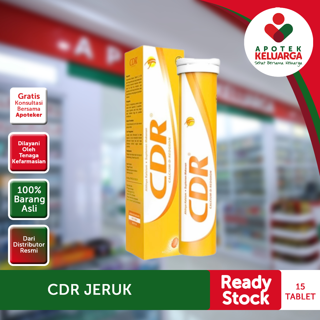 CDR Effervescent 10/15/20 Tablet Suplemen Kalsium Vitamin C