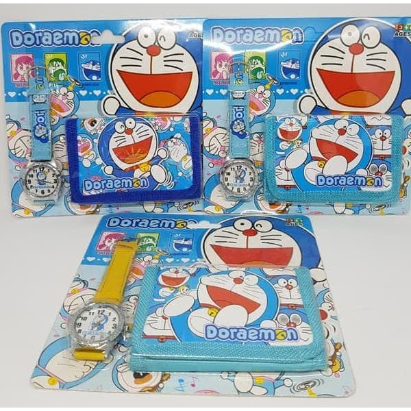 Jam Tangan Dan Dompet Anak Anak Karakter Doraemon Termurah