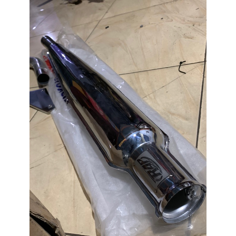 Kenalpot corbi RAP plorr stenlis tanpa belahan perut