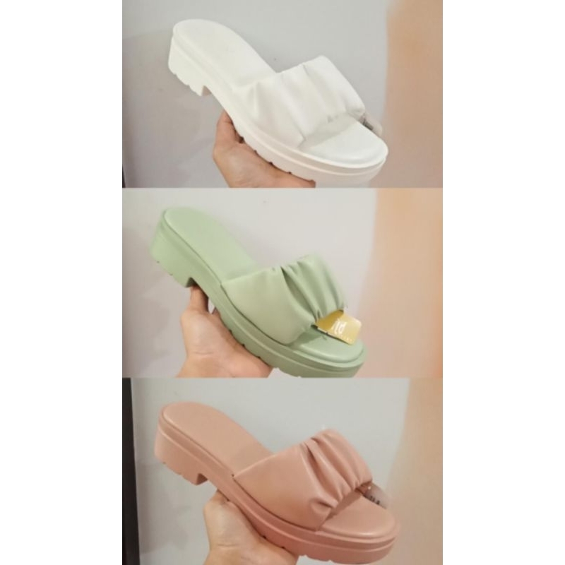 FLD - Sandal Wanita Kekinian / Sandal Wedges Wanita / Sandal Hak Wanita