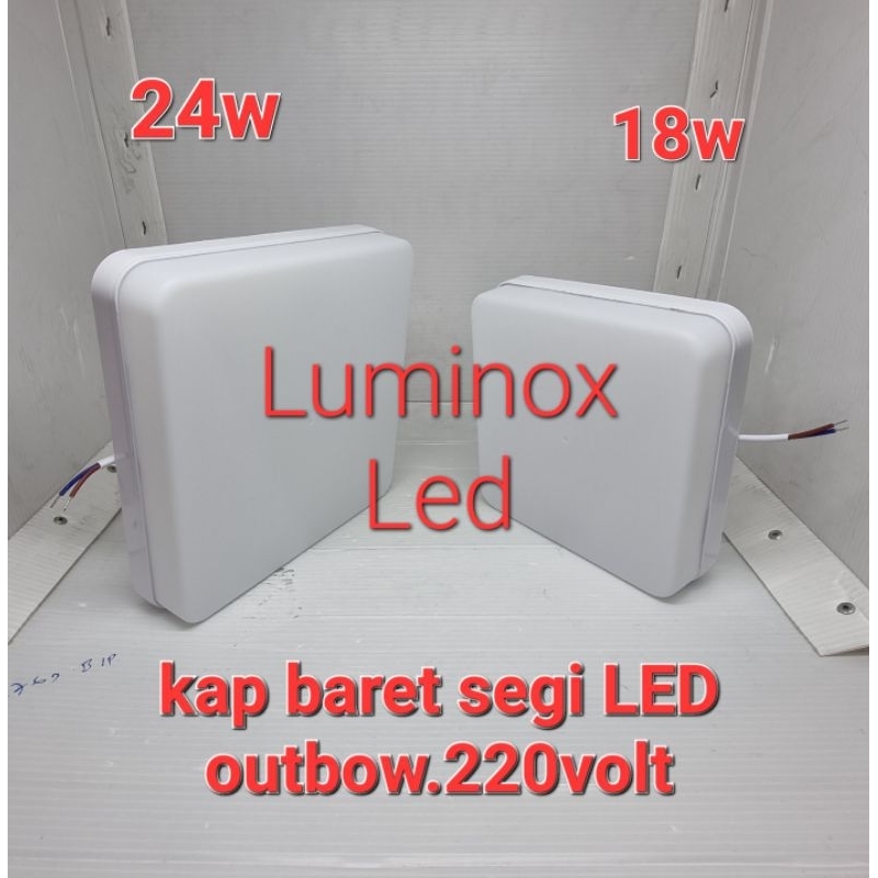 lampu baret led segi 18watt 24w / teras plafon outbow led bulat 18w 24watt - baret led kotak 220volt