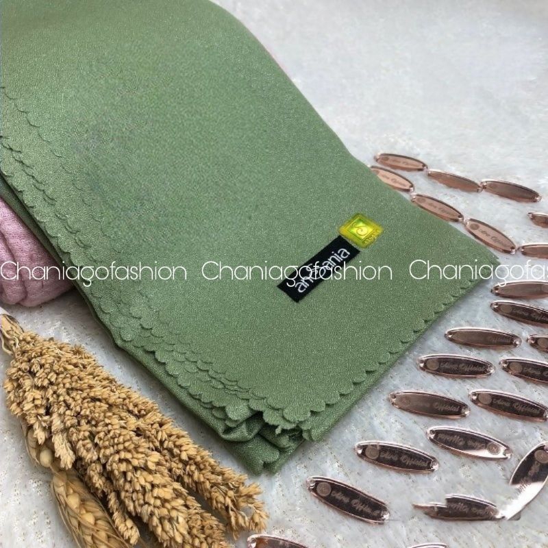 [COD]Shinar Glamour Ansania Square | Jilbab Hijab Kerudung Segiempat Sinar glamor warna Sage Green/H