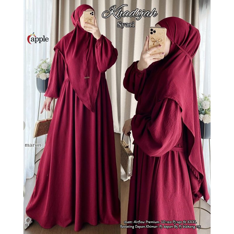 KHADIJAH SYARI/BAJU MUSLIM/GAMIS SYARI/DRES SYARI TERBARU/DRES WANITA TERKINI