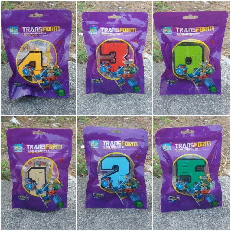 mainan robot huruf angka