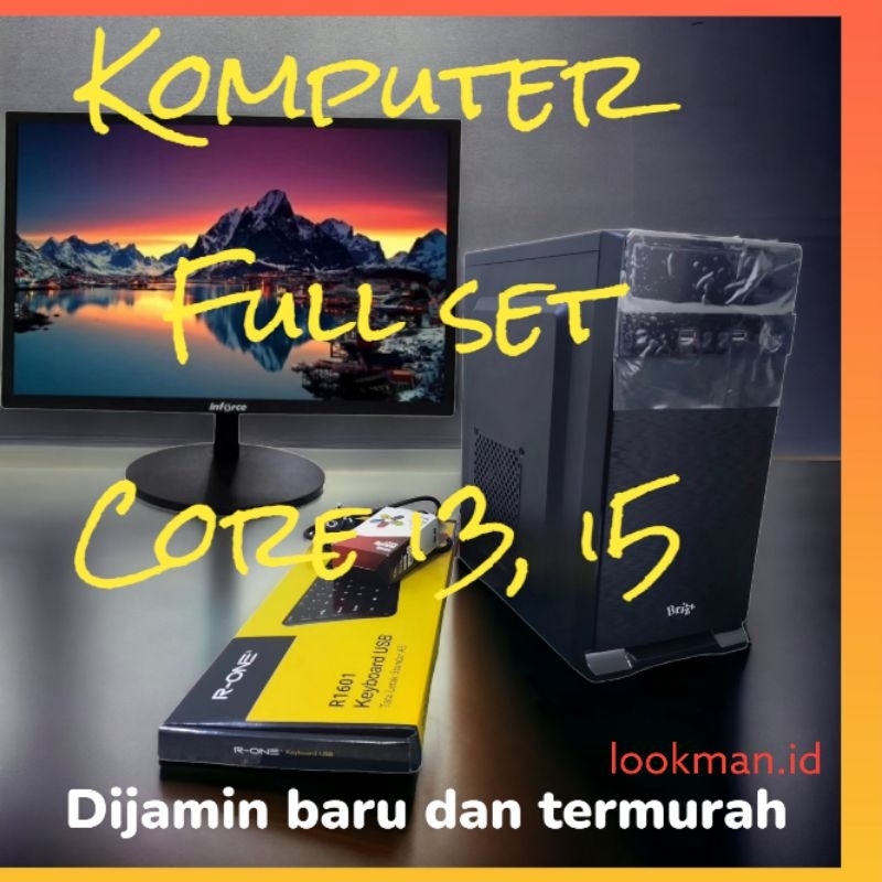 Paket Komputer sekolah Full Set core i3 i5 dijamin baru