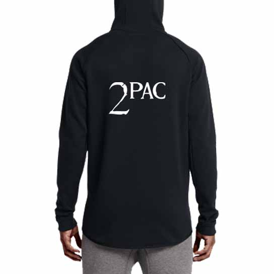 Jaket Hoodie 2Pac Outlawz Logo Bahan Cotton Fleece [Hoodie Jumper & Ritsleting]