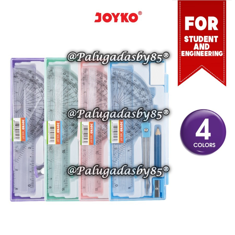 

(1 Set) GROSIR Jangka Set JOYKO MS-87 / Math Set / Jangka Joyko MS-87 / Math Set JOYKO MS-87 / Joyko MS87 / Joyko MS 87