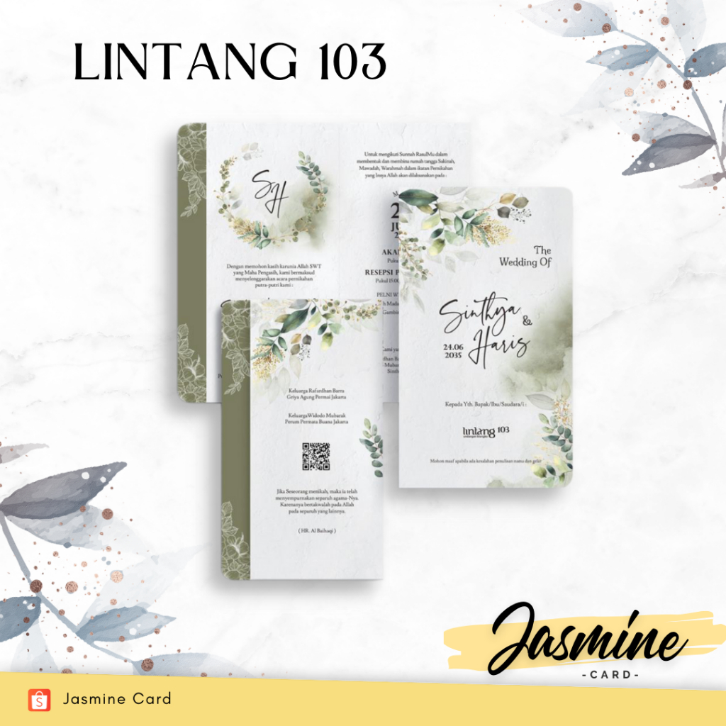 BLANGKO UNDANGAN PERNIKAHAN TERBARU LINTANG 103