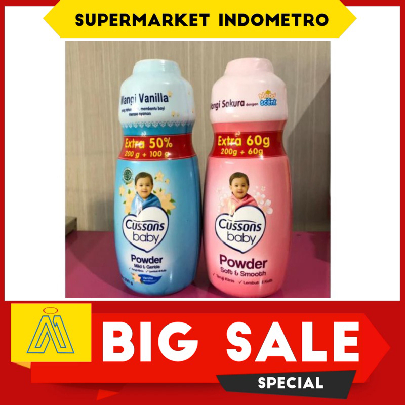 CUSSONS BABY POWDER/BEDAK BAYI WANGI SAKURA DAN VANILLA
