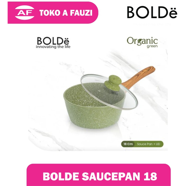 BOLDE ORGANIC GREEN SAUCEPAN 18