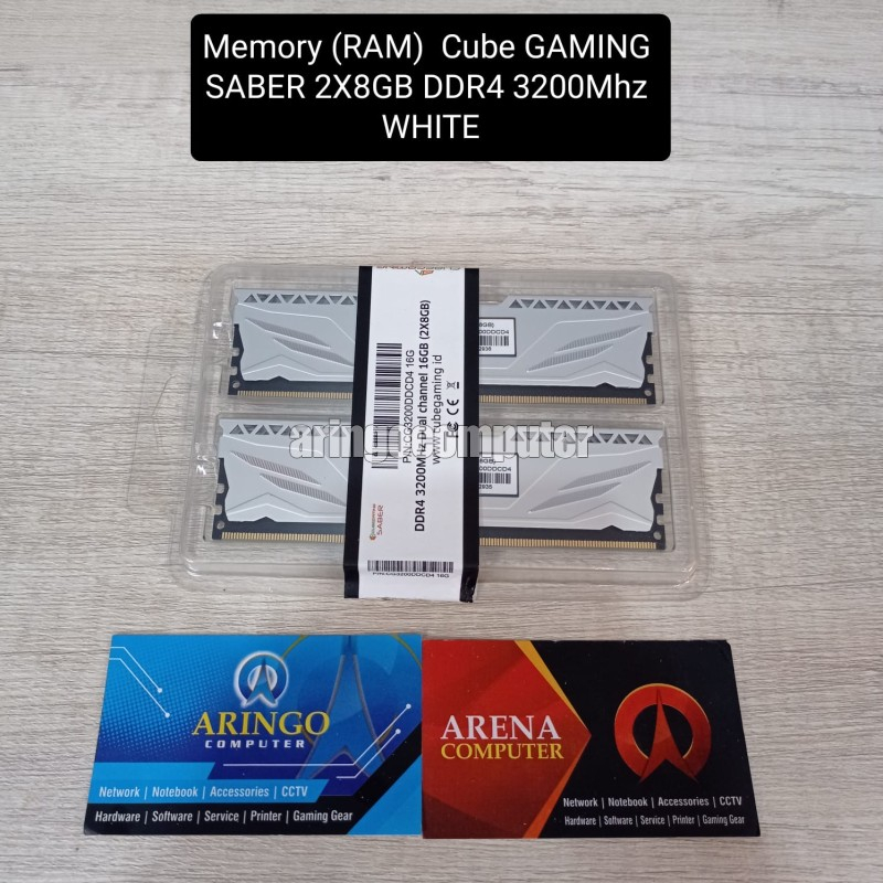 Memory (RAM) Cube GAMING SABER 2X8GB DDR4 3200Mhz WHITE
