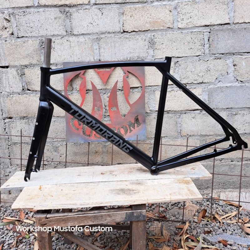 Frameset ( Geometry Strattos S8 Disc brakes ) Custom bahan besi ringan