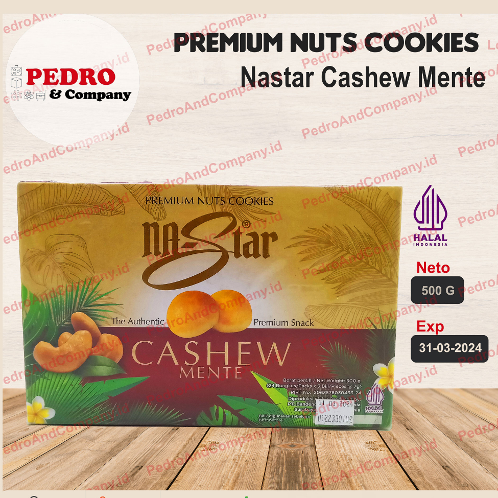 

Nastar CASHEW MENTE premium nuts cookies 500 gram premium snack