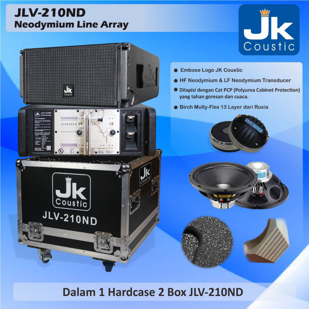 Speaker Line array Jk Coustic JLV-210ND Line Array Jk Coustic JLV-210 ND