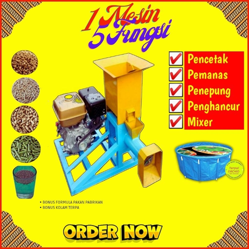 PROMO mesin pencetak pelet ikan dan unggas kapasitas 200-400Kg/Jam multifungsi langsung kering dan a