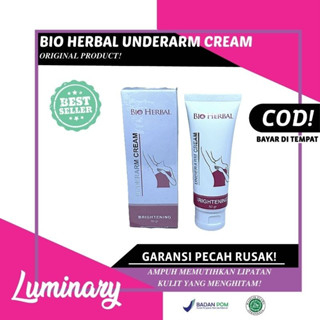 Pemutih Ketiak Bio Herbal Underarm Cream Brightening Mencerahkan Menghaluskan Dan Hilangkan Bau Bada
