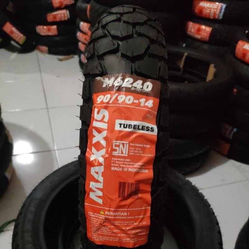 ban luar maxxis m6240 tubeless ukuran 90/90-14