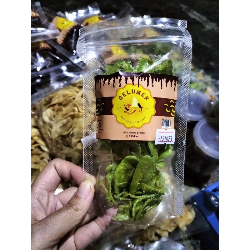 

keripik pisang lumer varian macha