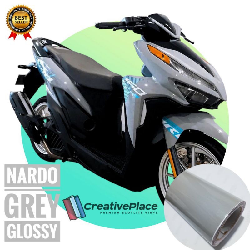 sticker skotlet warna nardo grey glossy premium / scotlite nardo grey / skotlet abu abu nardo mengki