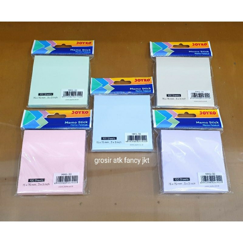 

MMS 30 Memo Stick Sticky Note Tempel Joyko MMS-30 Morandi Color Pastel ( uk 654 : 7.5 x 7.5 cm )