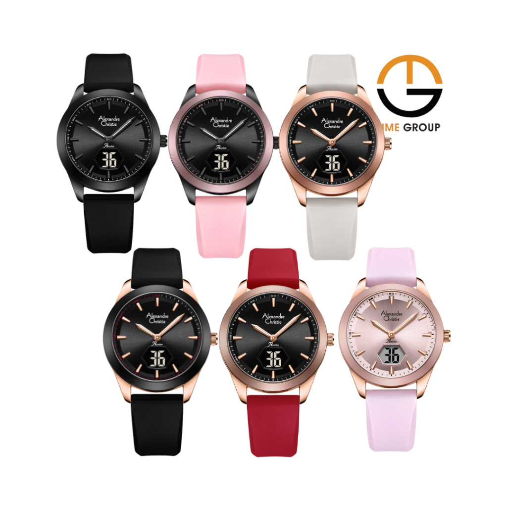 JAM TANGAN WANITA ALEXANDRE CHRISTIE AC9394 AC 9394 LH RUBBER