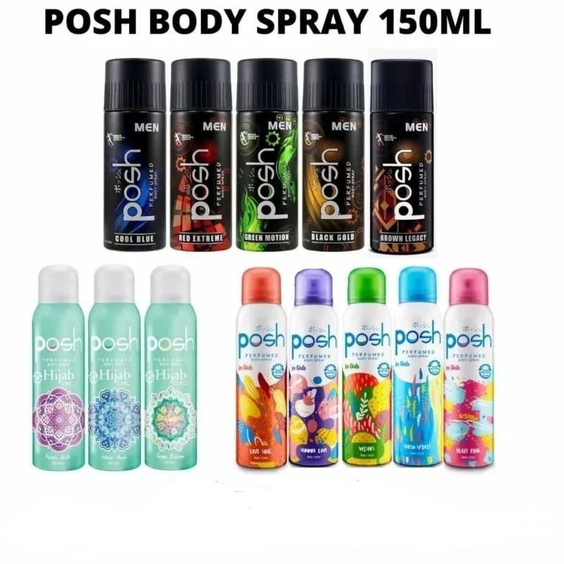 PARFUME POSH BODY SPRAY | POSH MEN | POSH HIJAB | POSH EDT