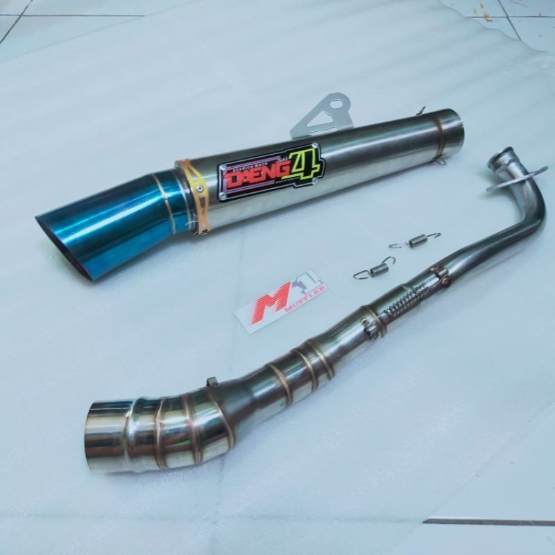 Knalpot Racing DAENG4 Supra Grand Vega Jupiter Blade Smash Shogun Karisma Revo